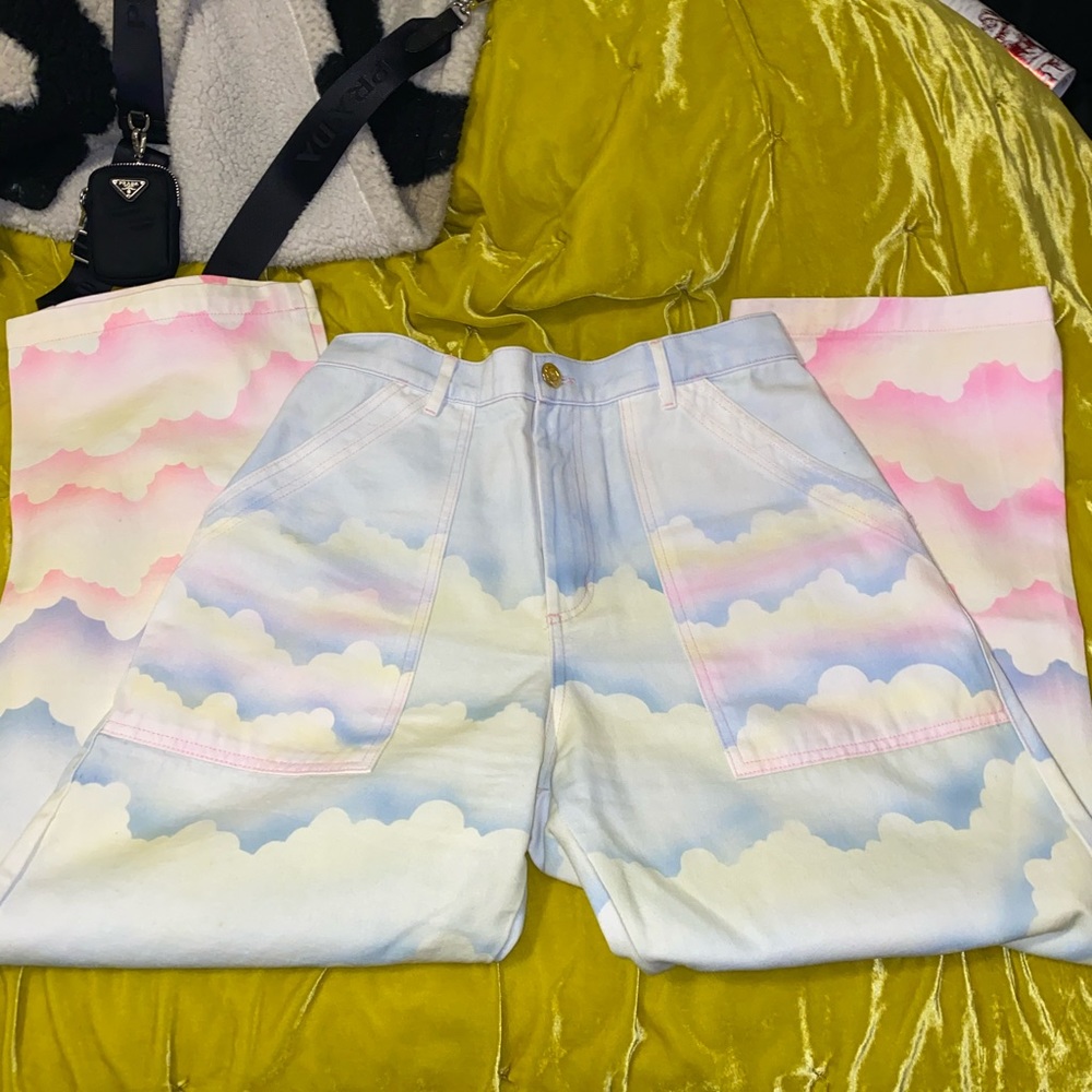 Big Bud Press airbrush rainbow pants 🌈💐